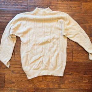 Cream Cable Knit Sweater